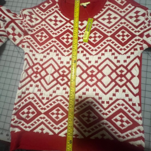 Gianni Bini Ugly Christmas Sweater Women NWT L Large Red and White Super soft - Picture 10 of 10